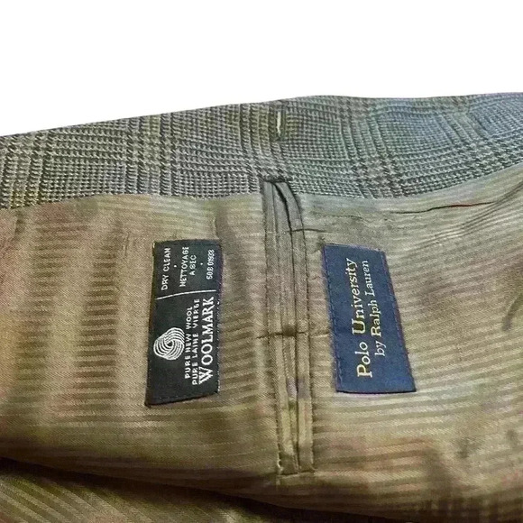 Polo University Ralph Lauren Lambs Wool Checked Sportcoat Jacket Blazer Mens 42R - Picture 8 of 11